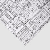 Stadtbild Seidenpapier (Ausschnitt)