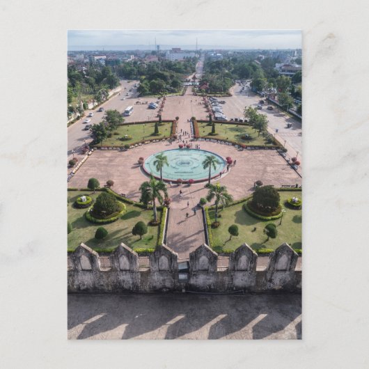 Stadtbild, Siegerhof, Vientiane Postkarte (Vorderseite)