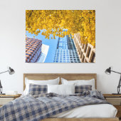 Stadtbild Skyline und Herbstbaum Leinwanddruck (Insitu (Schlafzimmer))