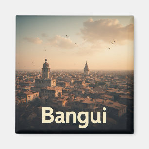 Stadtbild von Bangui in der goldenen Stunde mit hi Magnet