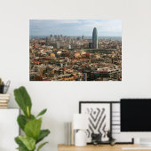 Stadtbild von Barcelona Poster (Heimbüro)