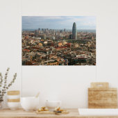 Stadtbild von Barcelona Poster (Küche)