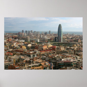 Stadtbild von Barcelona Poster
