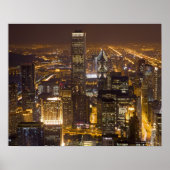 Stadtbild von Chicago Poster (Vorne)