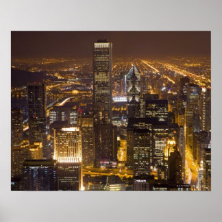 Stadtbild von Chicago Poster