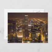Stadtbild von Chicago Postkarte (Vorne/Hinten)