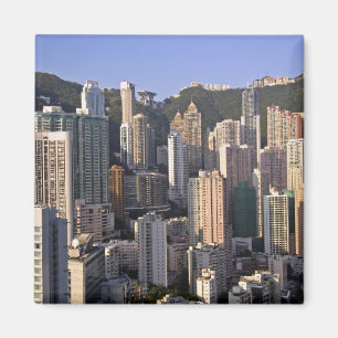 Stadtbild von Hongkong, China Magnet