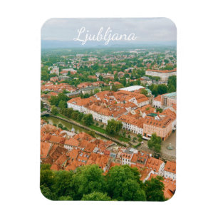 Stadtbild von Ljubljana, Slowenien-Reiseandenken Magnet