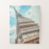 Stadtbild von Mole Antonelliana, Turin, Italien Puzzle (Vertikal)