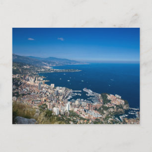 Stadtbild von Monaco Postkarte