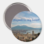 Stadtbild von Neapel Magnet (Vorderseite/Rückseite)