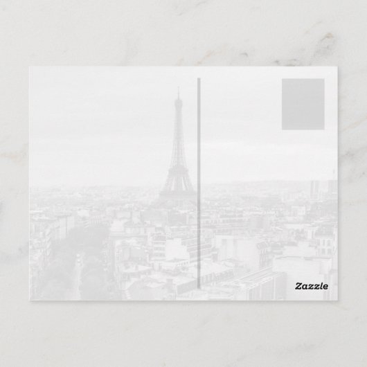 Stadtbild von Paris Frankreich Postkarte (Rückseite)