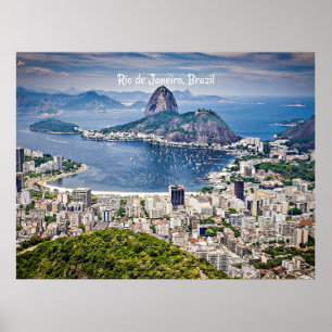 Stadtbild von Rio de Janeiro, Brasilien Poster