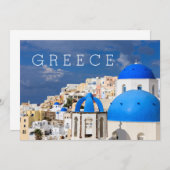 Stadtbild von Santorini, Griechenland Dankeskarte (Vorne/Hinten)