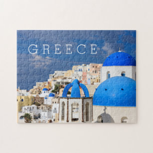 Stadtbild von Santorini, Griechenland Puzzle