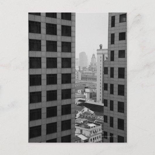 Stadtbild von Shanghai, China Postkarte (Vorderseite)