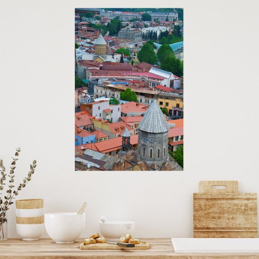 Stadtbild von Tiflis Poster (Küche)