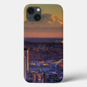 Stadtbildansicht von Seattle im Stadtzentrum iPhone 13 Hülle