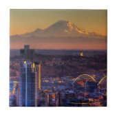 Stadtbildansicht von Seattle im Stadtzentrum Fliese (Vorderseite)