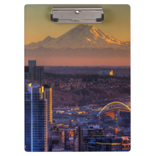 Stadtbildansicht von Seattle im Stadtzentrum Klemmbrett