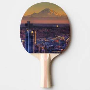Stadtbildansicht von Seattle im Stadtzentrum Tischtennis Schläger