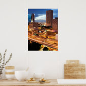 Stadtblick im Stadtzentrum Poster (Küche)