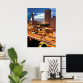 Stadtblick im Stadtzentrum Poster (Heimbüro)