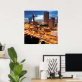 Stadtblick im Stadtzentrum Poster (Heimbüro)