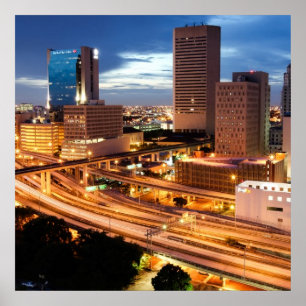 Stadtblick im Stadtzentrum Poster