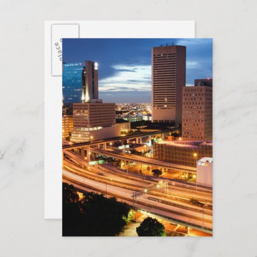 Stadtblick im Stadtzentrum Postkarte (Vorne/Hinten)