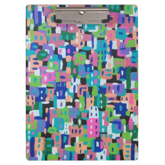 Stadtblick in der Nacht Klemmbrett (Vorderseite)