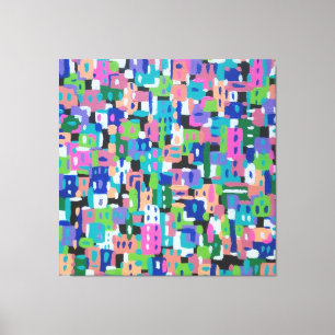 Stadtblick in der Nacht Leinwanddruck