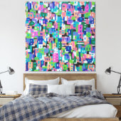 Stadtblick in der Nacht Leinwanddruck (Insitu (Schlafzimmer))