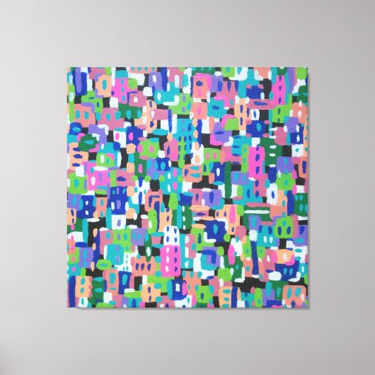 Stadtblick in der Nacht Leinwanddruck (Vorderseite)