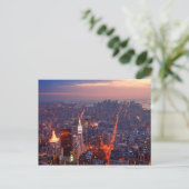 Stadtblick in der Nacht | Manhattan, NY Postkarte (Stehend Vorderseite)