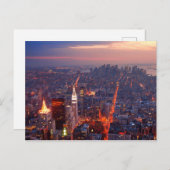 Stadtblick in der Nacht | Manhattan, NY Postkarte (Vorne/Hinten)