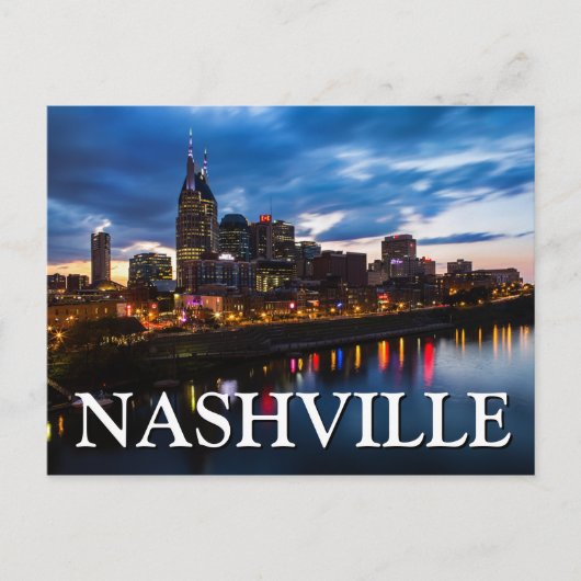 Stadtblick in der Nacht | Nashville, Tennessee Postkarte (Vorderseite)