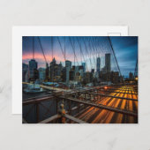 Stadtblick in der Nacht | New York, NY Postkarte (Vorne/Hinten)