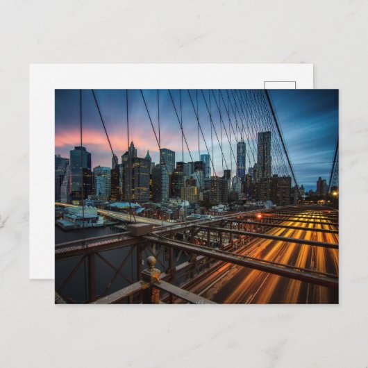 Stadtblick in der Nacht | New York, NY Postkarte (Vorne/Hinten)