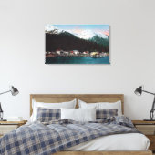 Stadtblick mit DocksTenakee Springs, AK Leinwanddruck (Insitu (Schlafzimmer))