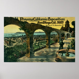 Stadtblick von einer Mission, Panama-CA Expo Poster