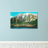 Stadtblick von Juneau, AlaskaJuneau, AK Leinwanddruck (Insitu (Holzboden))