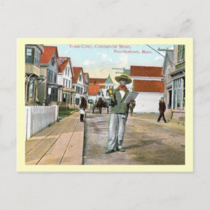 Stadtbote Commercial St., Provincetown, Vintage Postkarte