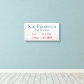 Stadtbreite und -längen leinwanddruck (Insitu (Holzboden))