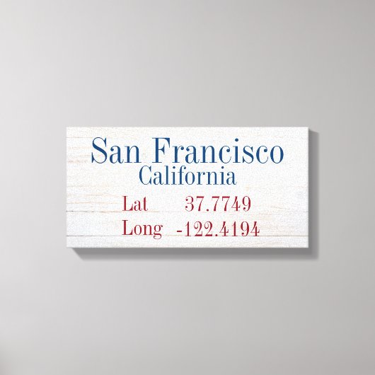 Stadtbreite und -längen leinwanddruck (Vorderseite)