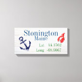 Stadtbreite und -längen leinwanddruck (Vorderseite)