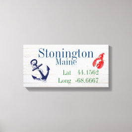 Stadtbreite und -längen leinwanddruck