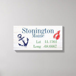 Stadtbreite und -längen leinwanddruck