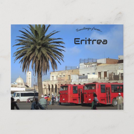 Stadtbusbahnhof Asmara Eritrea Postkarte (Vorderseite)