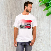 Stadtbusse Rote grüne Busse in der Stadtstraße T-Shirt